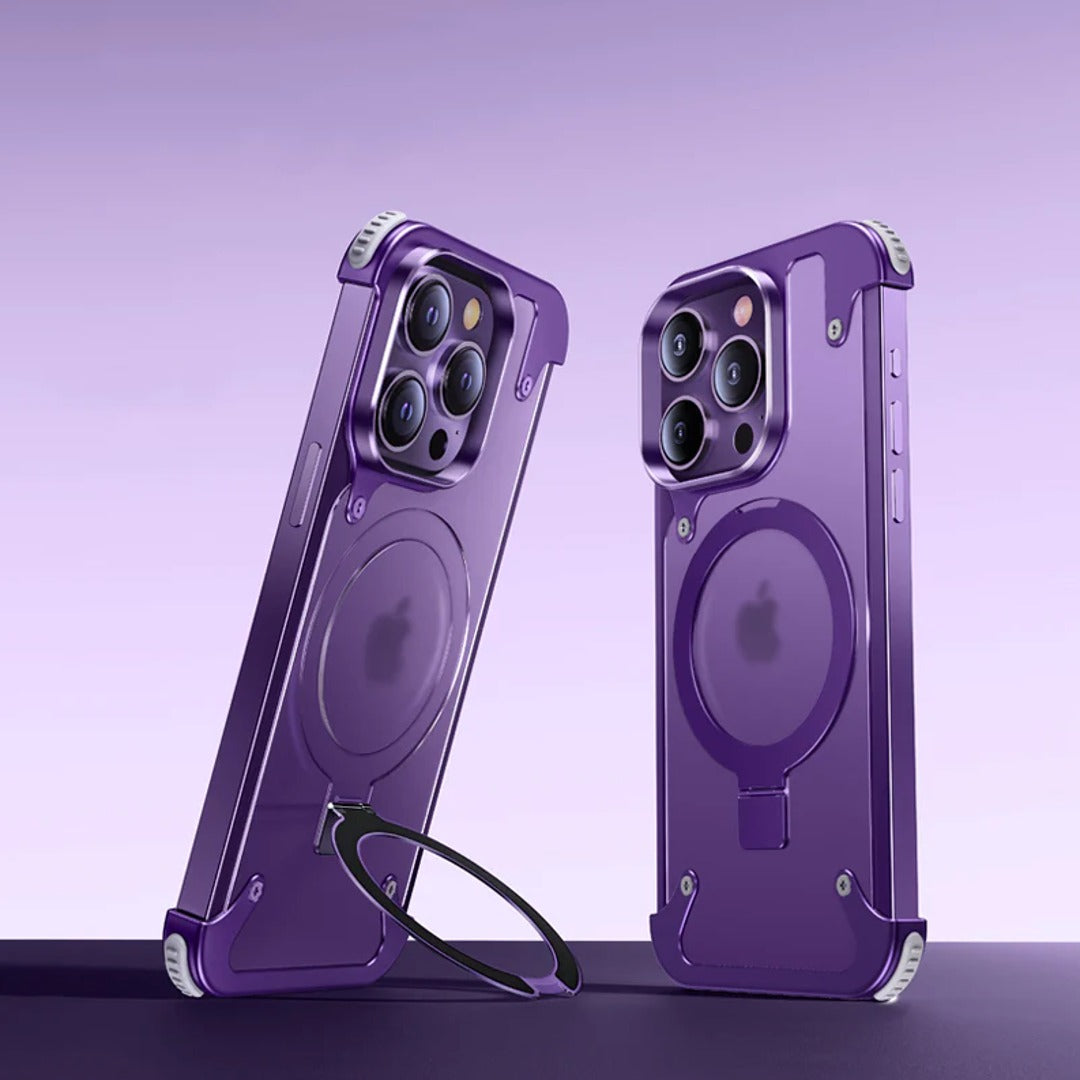 Frosted Anti-Fall Magsafe Ring Stand Case - iPhone 11, 12, 13, 14, 15 Series