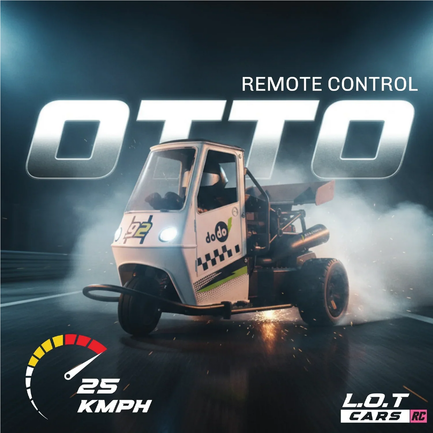 Otto - 3 Wheel RC Track Race Auto | 25 kmph Speed