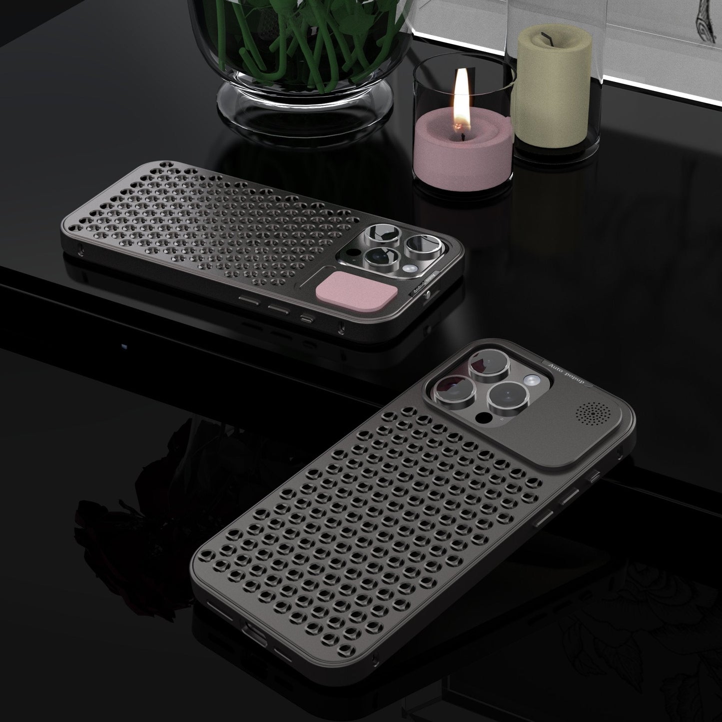 Metallic Hybrid Case - iPhone 11, 12, 13, 14, 15 Series Cover