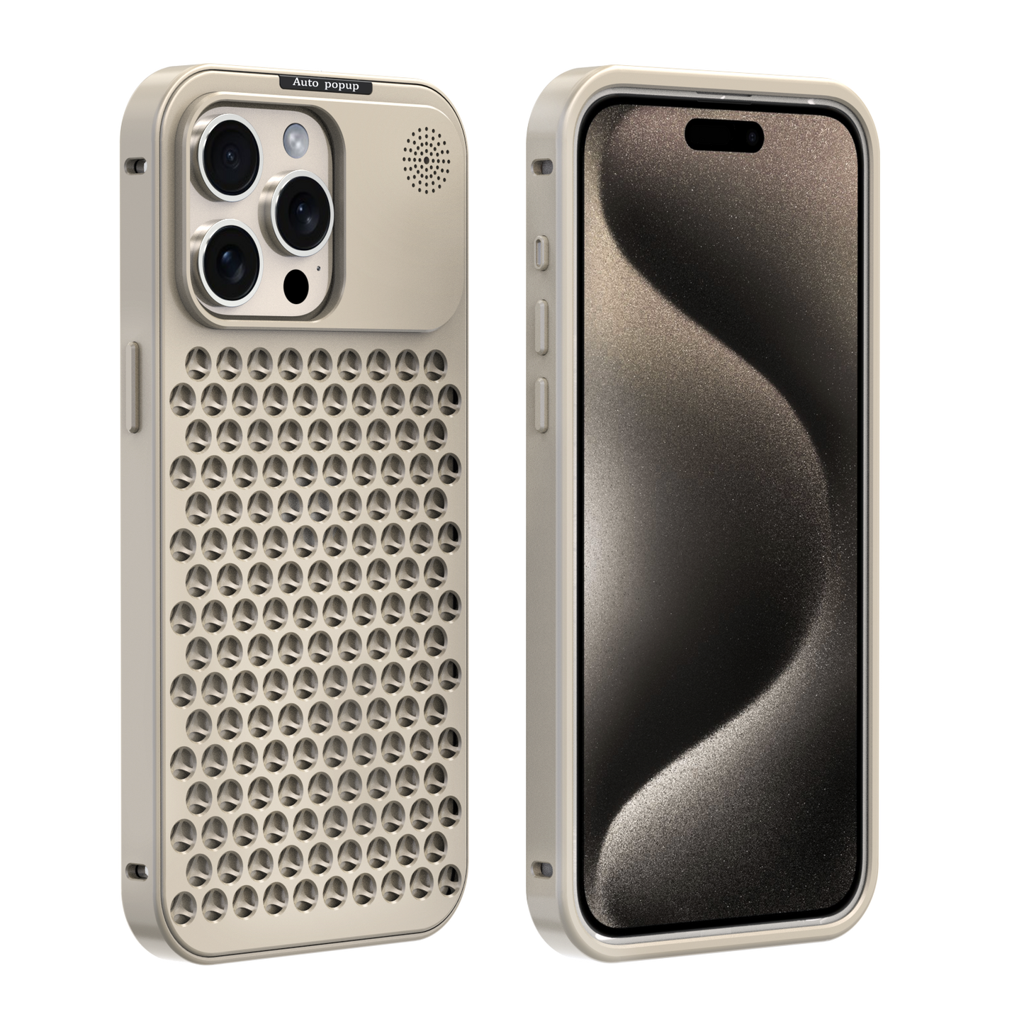 Metallic Hybrid Case - iPhone 11, 12, 13, 14, 15 Series Cover