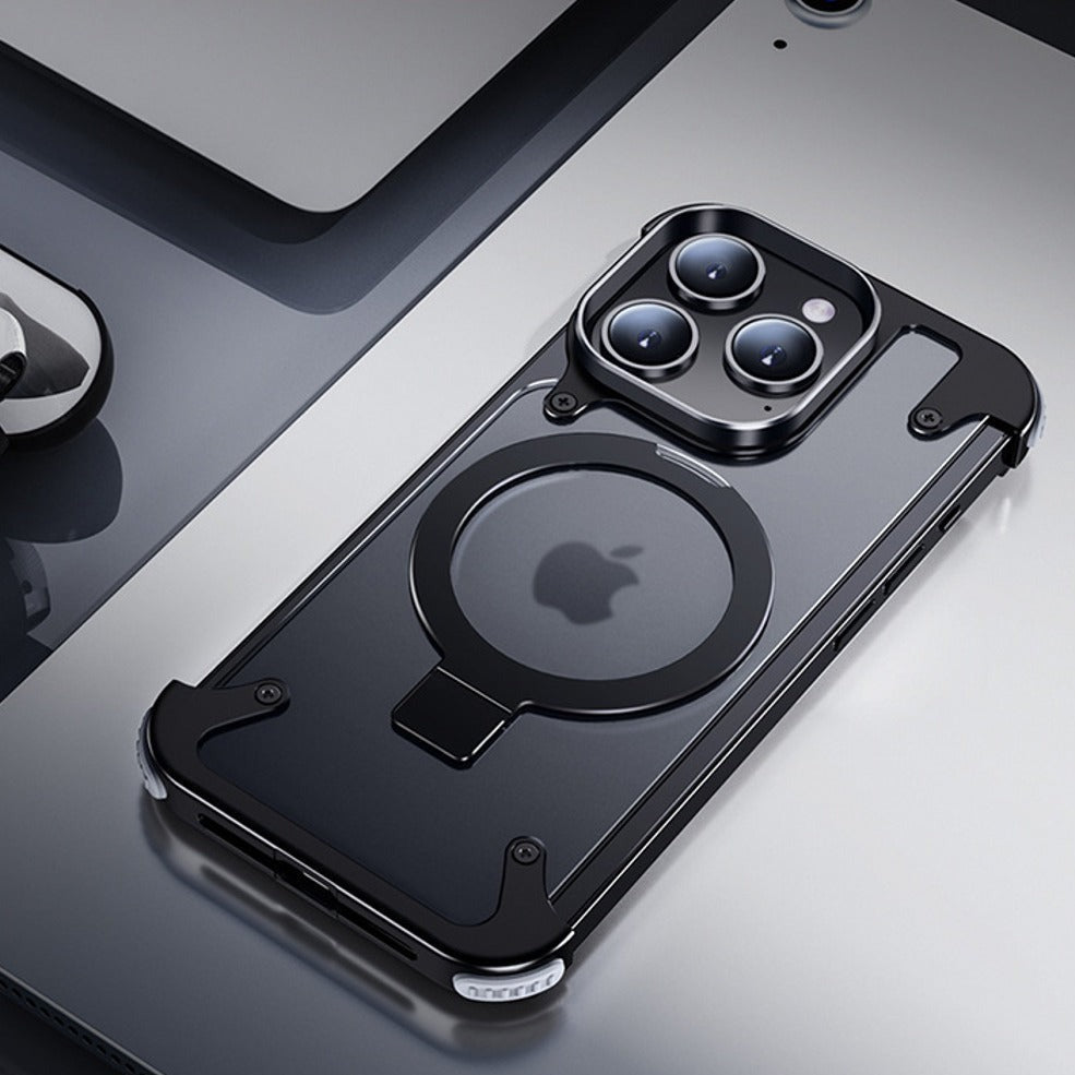 Frosted Anti-Fall Magsafe Ring Stand Case - iPhone 11, 12, 13, 14, 15 Series