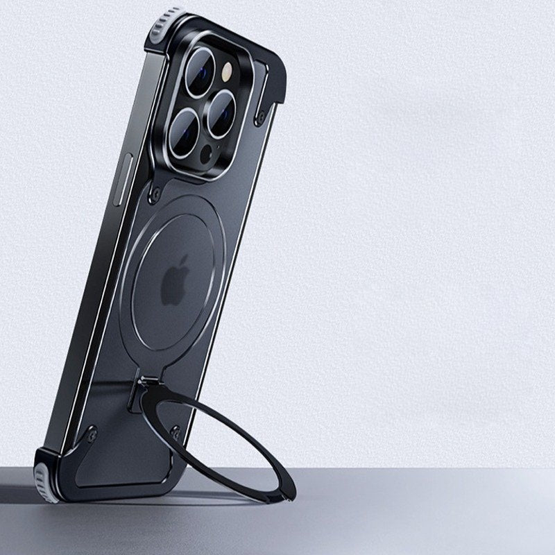 Frosted Anti-Fall Magsafe Ring Stand Case - iPhone 11, 12, 13, 14, 15 Series