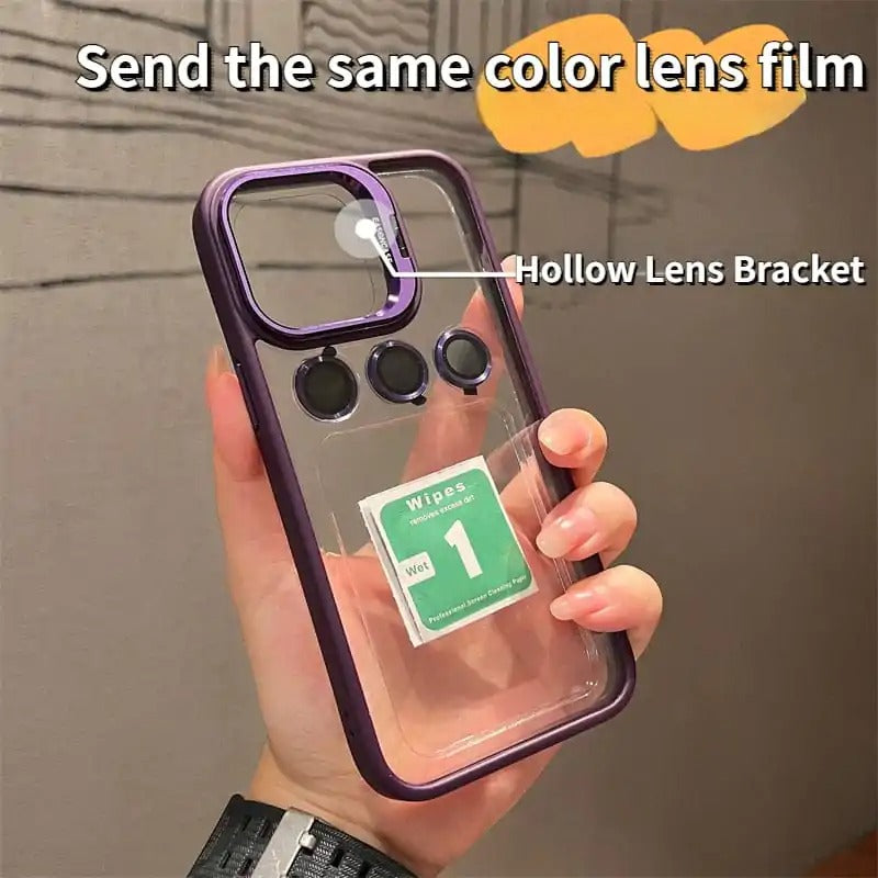 ALUMINUM ALLOY LENS FILM COVER BRACKET PROTECTIVE CASE for I-phone 11, 12, 13, 14, 15 Series