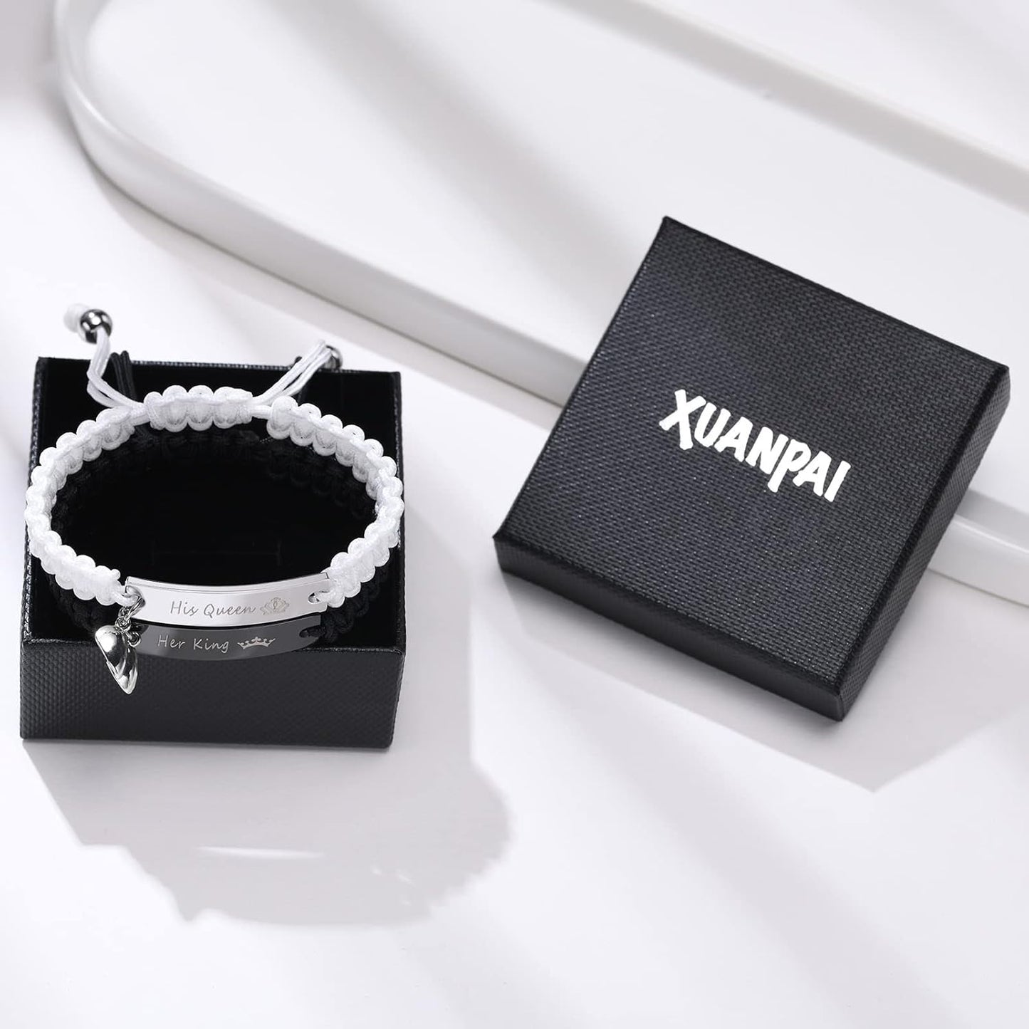 Dacida Matching Couples Bracelets for Women Men Long Distance Bracelets for Couples His Hers Bracelets Relationship Bracelets Anniversary Christmas Birthday Gifts