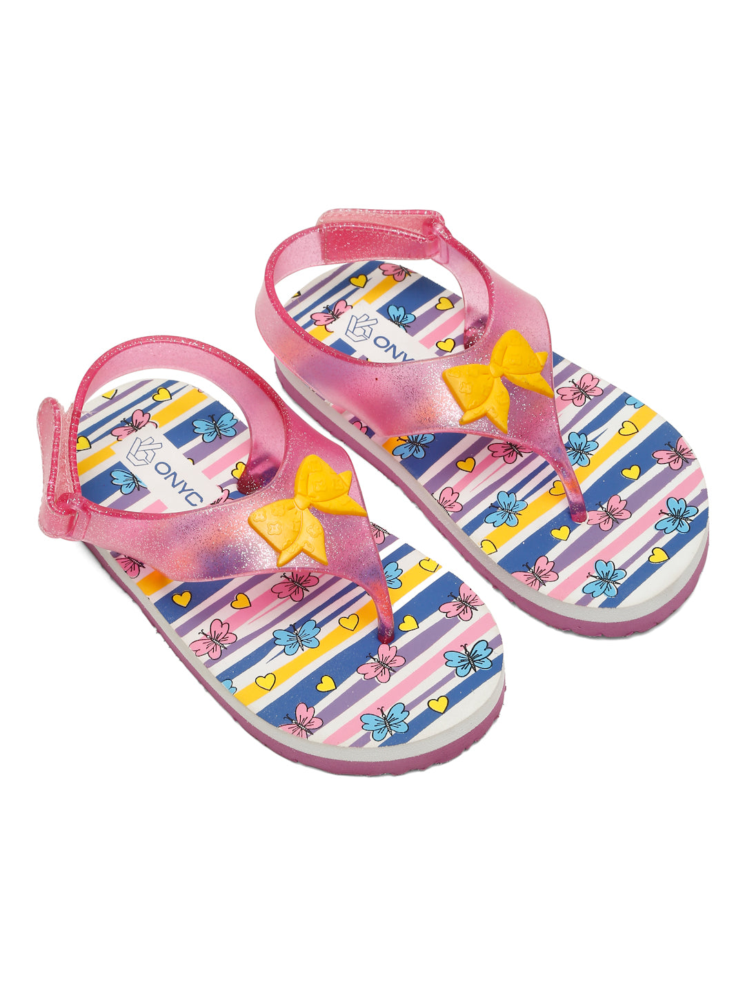 Premium Butterfly Candy Flip-flops With Glitter 