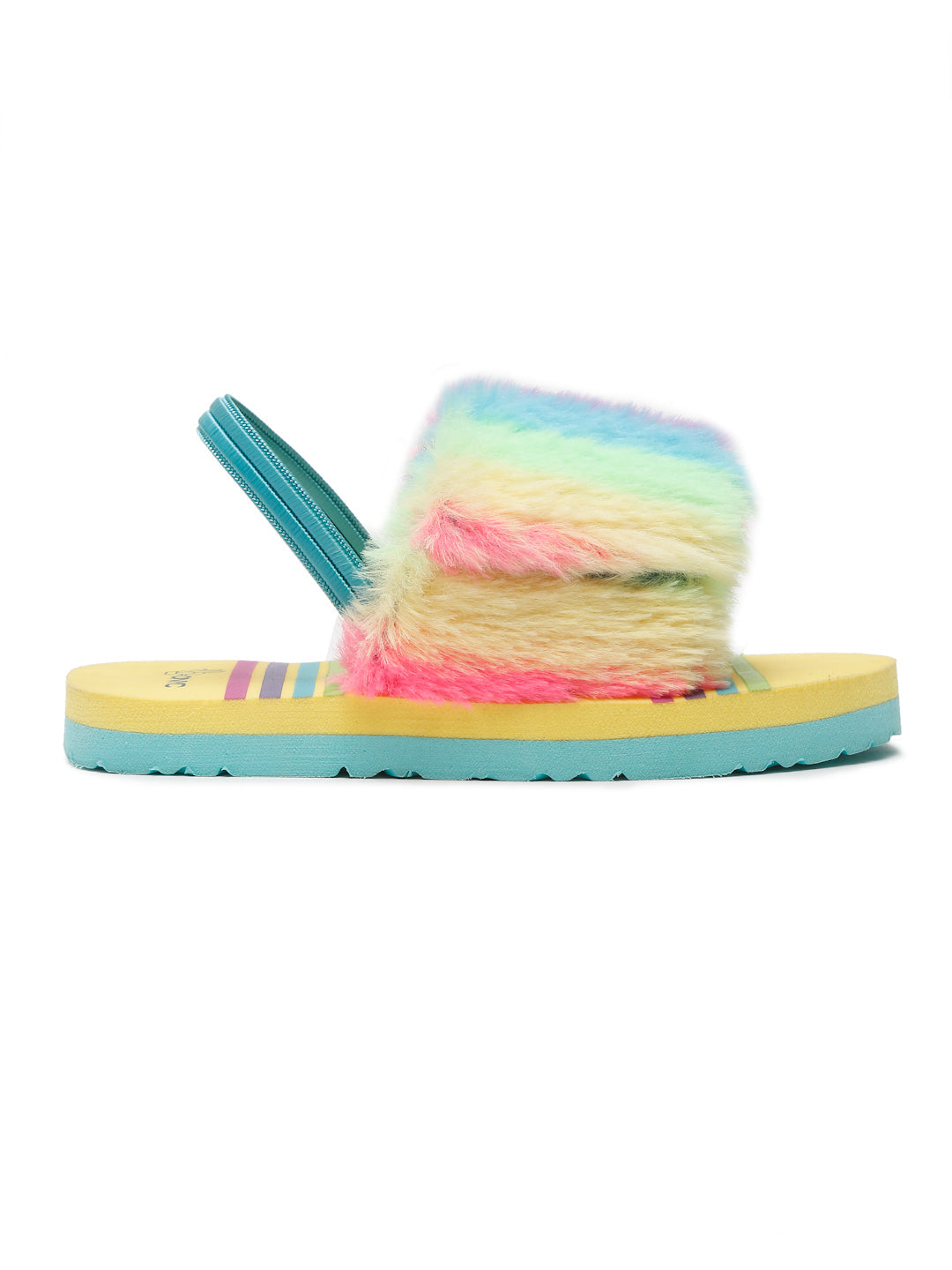 yellow fur sliders for kids