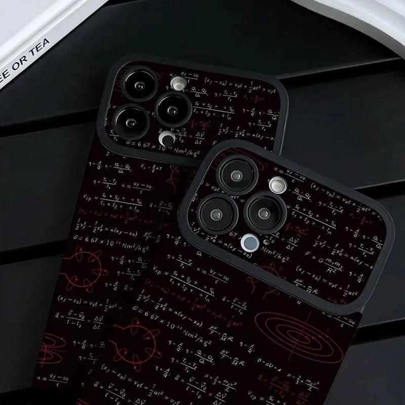 Cute Arithmetic Formulas Phone Case for iPhone 15, 14, 13, 12, 11 Pro Max, 14, and 15Plus