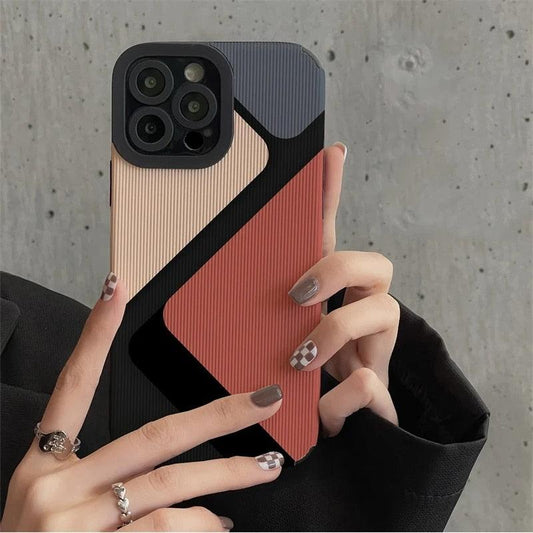 Cute Block Triangle Phone Case for iPhone 11, 12, 13, 14 Pro Max, 14 Plus, and 12, 13 Mini – Cover
