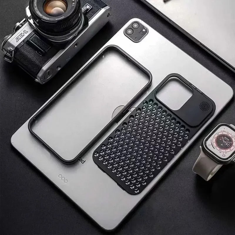 Metallic Hybrid Case - iPhone 11, 12, 13, 14, 15 Series Cover